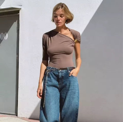 Asymmetric Simple Top for Women | Tajstylo