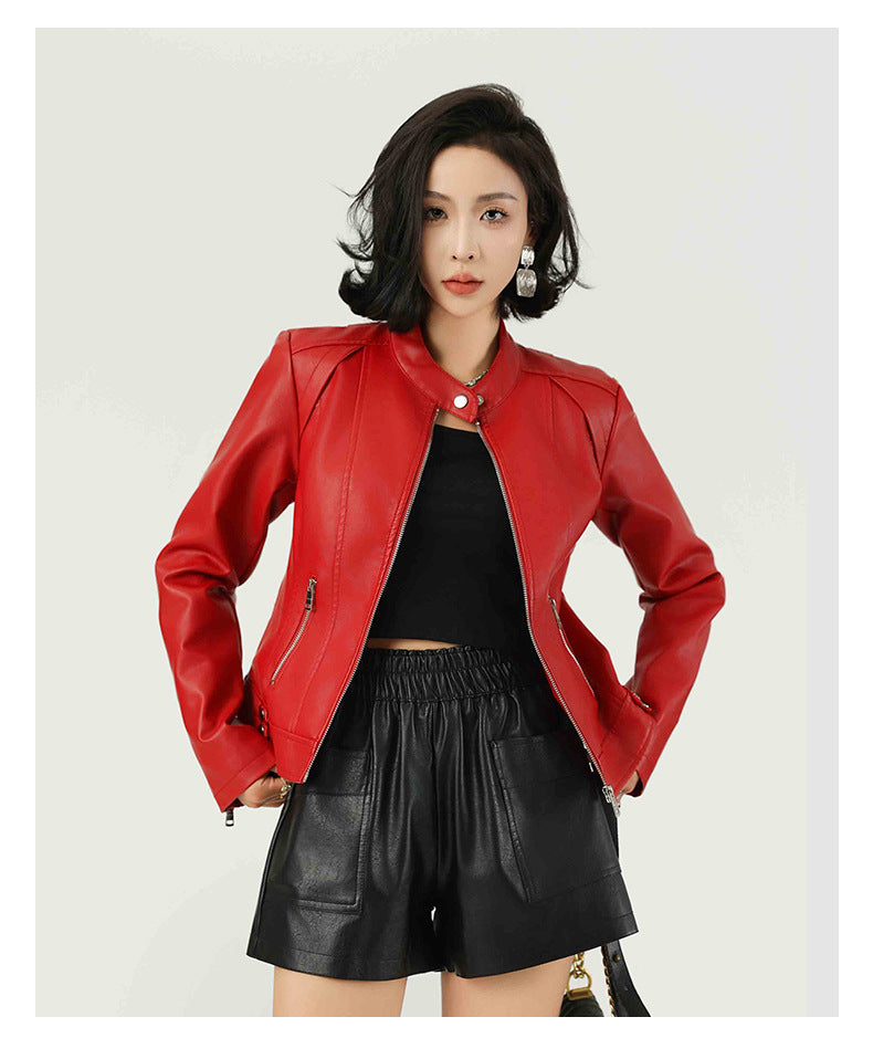 Standing Collar Short Jacket | Tajstylo