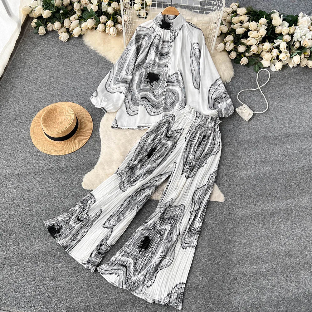 Chic Two Piece Set Top and Pants | Tajstylo