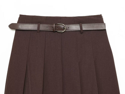 Belted A-Line Mini Skirt | Tajstylo