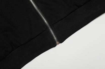 Lace Spliced Hooded Sweatshirt | Tajstylo