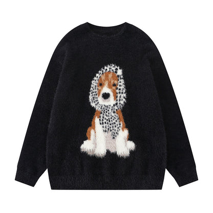 Woman wearing Crewneck Loose Fit Long Sleeve Sweatshirt in a casual setting