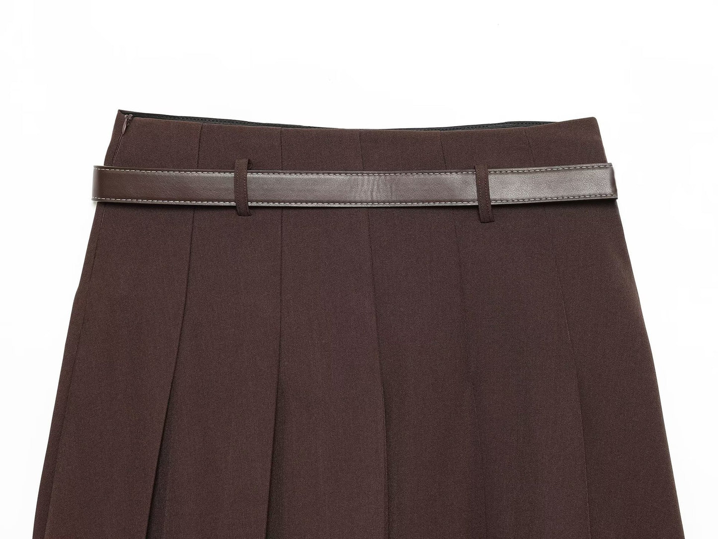 Belted A-Line Mini Skirt | Tajstylo
