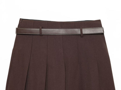 Belted A-Line Mini Skirt | Tajstylo