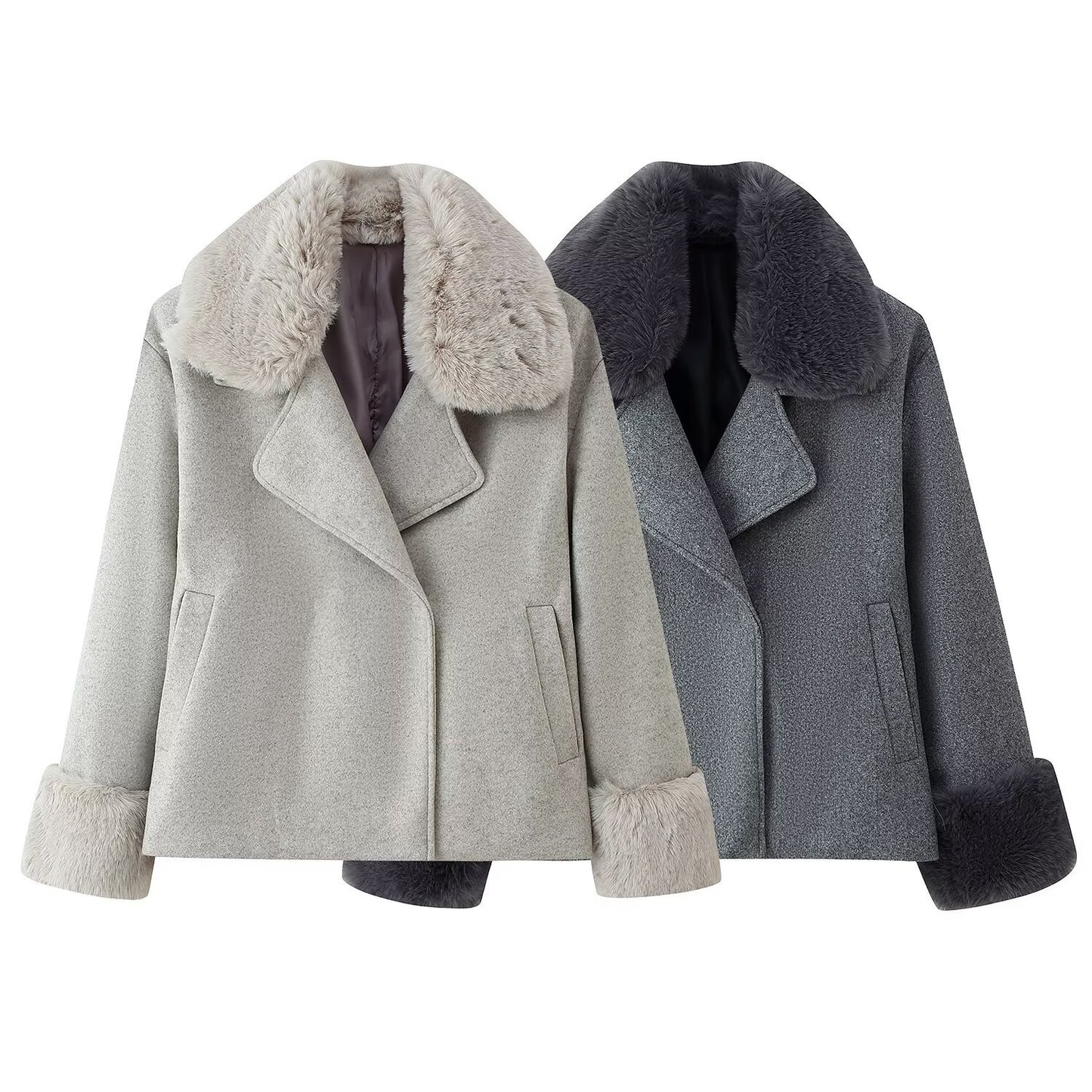 Casual Wool Blend Coat | Tajstylo