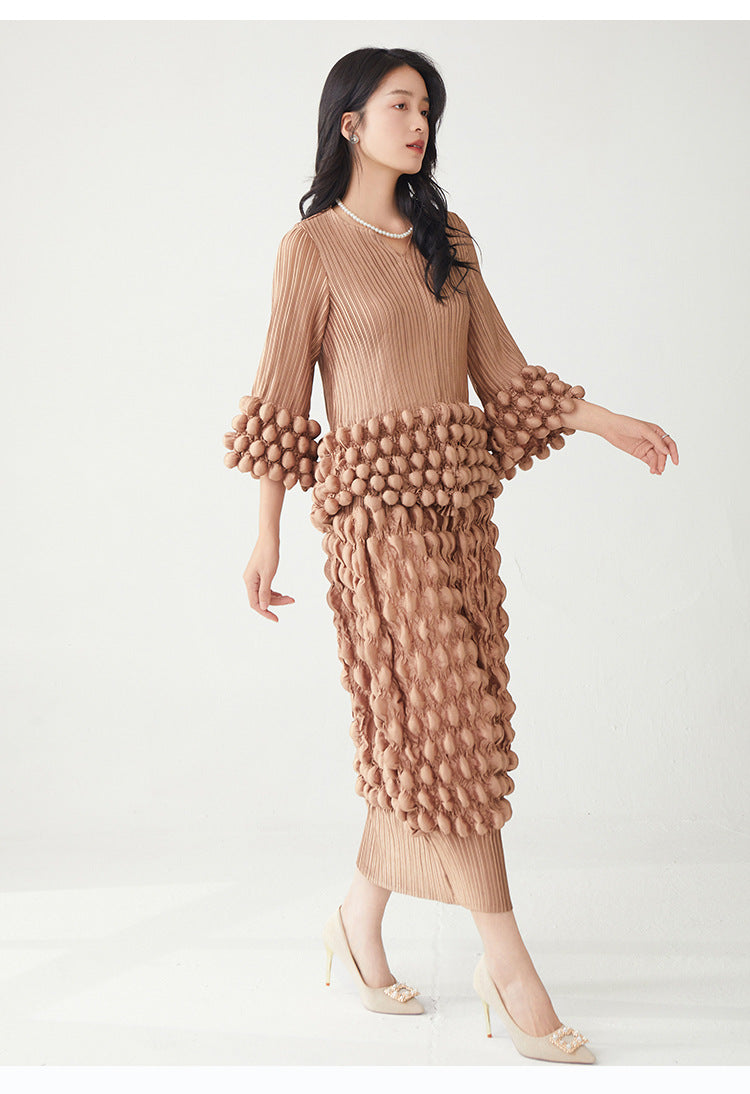 Elegant Two-Piece T-Shirt and Fitted Skirt Set | Tajstylo