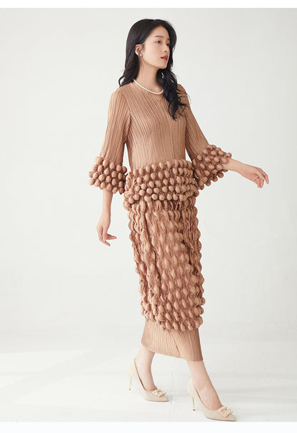 Elegant Two-Piece T-Shirt and Fitted Skirt Set | Tajstylo