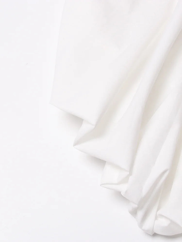 Elegant White Lapel Blouse for Women | Tajstylo