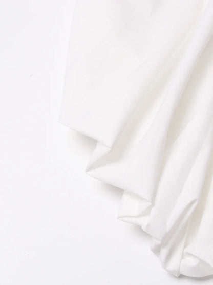 Elegant White Lapel Blouse for Women | Tajstylo