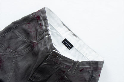 Distressed Dyed Wide Leg Jeans | Tajstylo