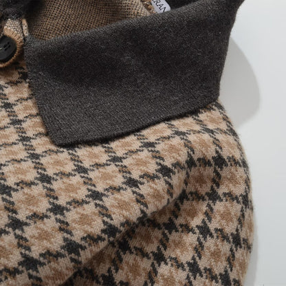 Plaid Casual Loose Jacket Set | Tajstylo