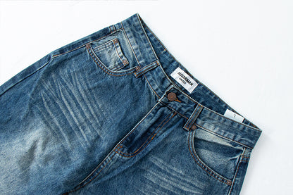 Vintage Washed Distressed Wide Leg Jeans | Tajstylo