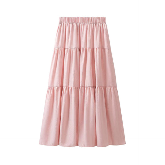 Soft Pleated Midi Skirt | Tajstylo