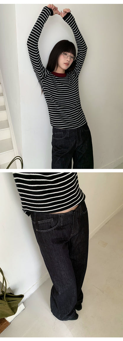Low Waist Flared Denim Jeans | Tajstylo