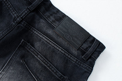 Distressed Cat Whisker Straight Leg Jeans | Tajstylo