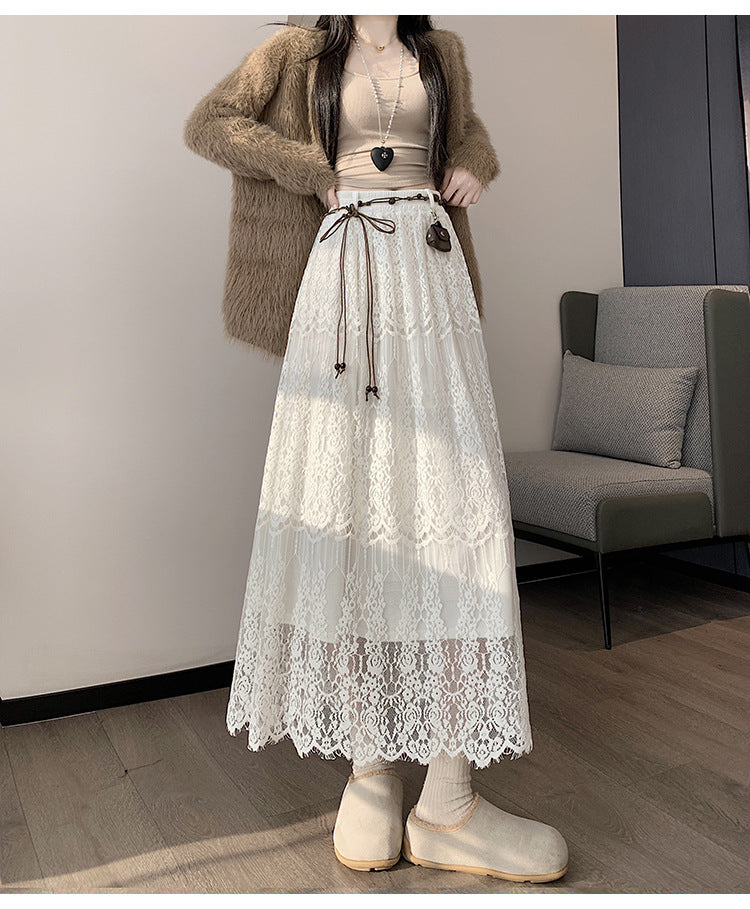 Lace Midi Skirt | Tajstylo