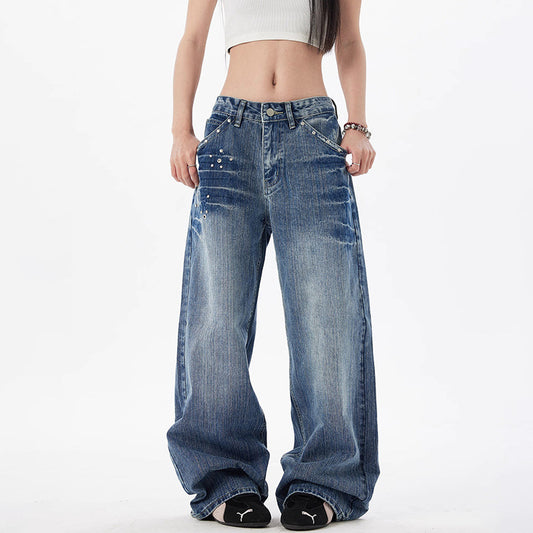 Retro Wide Leg Jeans | Tajstylo