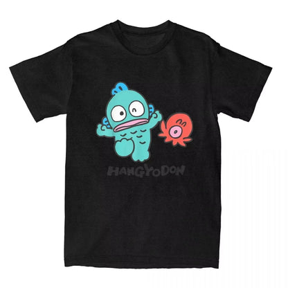 Woman wearing Hangyodon Funny Graphic Tee in a casual setting