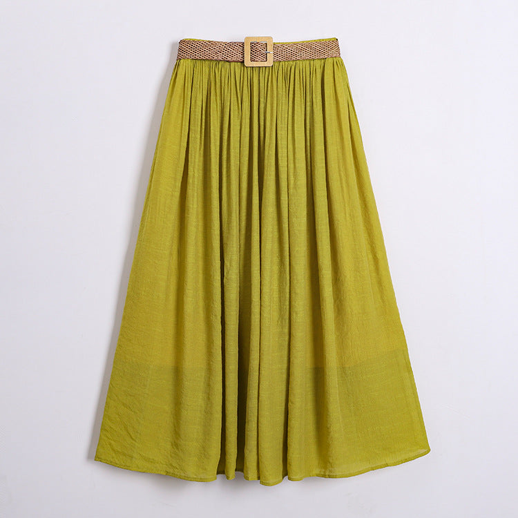 Solid Color A-Line Skirt | Tajstylo