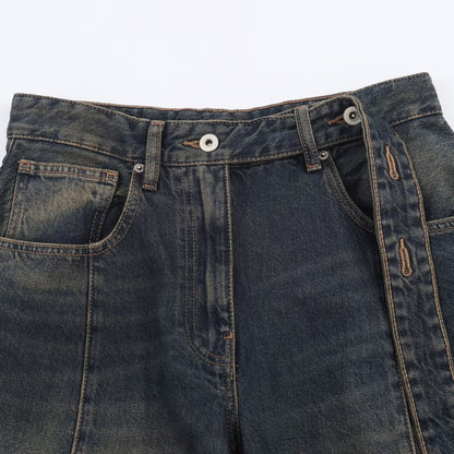High Waist Baggy Bucket Jeans | Tajstylo