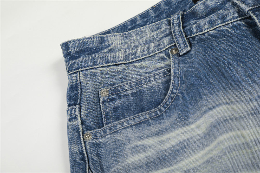 Color Blocked Polished Denim Jeans | Tajstylo