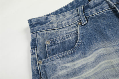 Color Blocked Polished Denim Jeans | Tajstylo