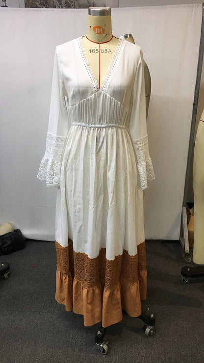 Vintage Western Bohemian Long Dress | Tajstylo
