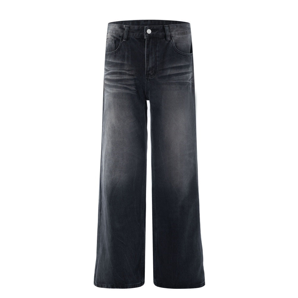 Woman wearing Women's Cowboy Straight Leg Denim Pants in an urban setting