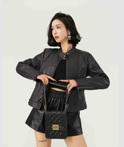 Standing Collar Short Jacket | Tajstylo