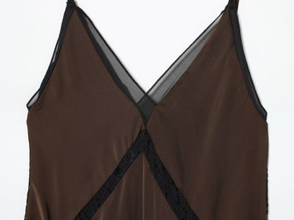 Satin Asymmetric Midi Dress | Tajstylo