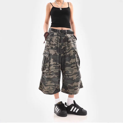 Camouflage Cargo Shorts for Women | Tajstylo