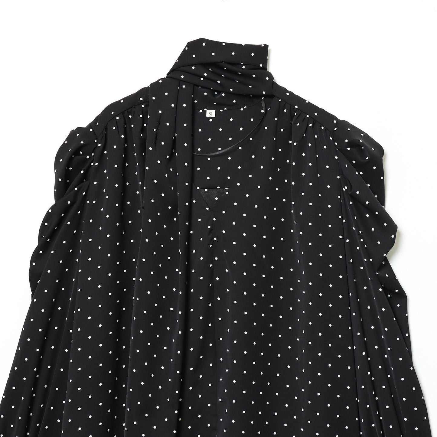 Polka Dot Tie-Up Scarf Dress | Tajstylo