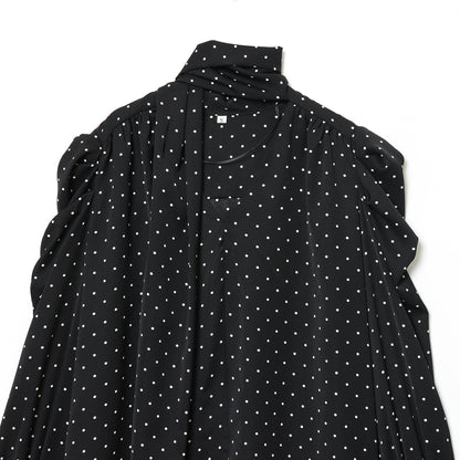 Polka Dot Tie-Up Scarf Dress | Tajstylo