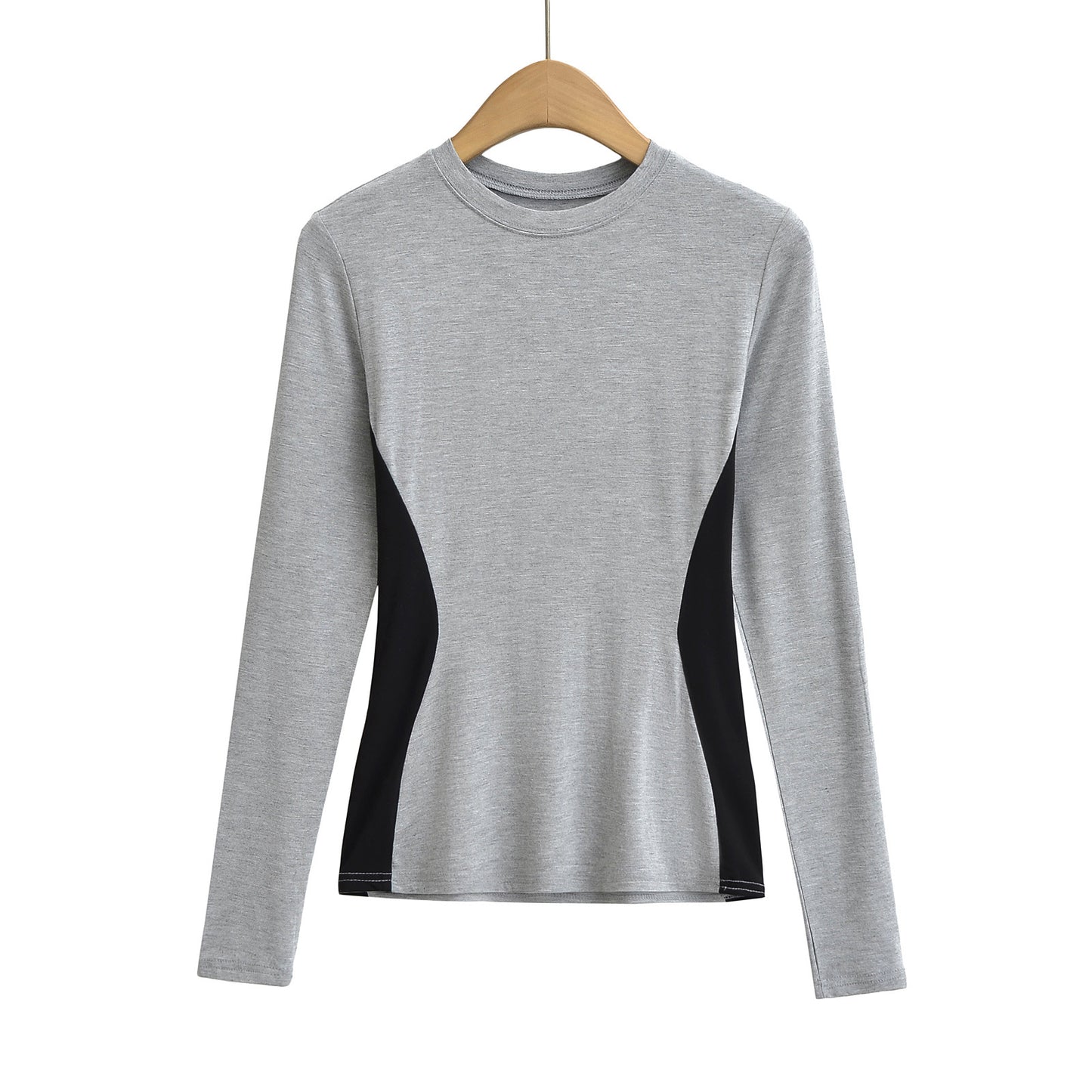 Elastic Slim Fit Color Block Long Sleeve T-Shirt | Tajstylo