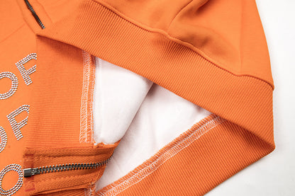 Embroidered Hooded Zip-Up Sweatshirt Jacket | Tajstylo