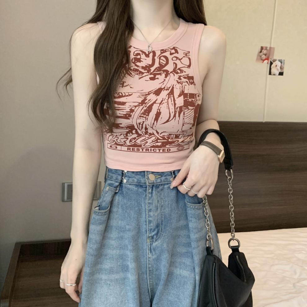Cartoon Print Camisole Top | Tajstylo