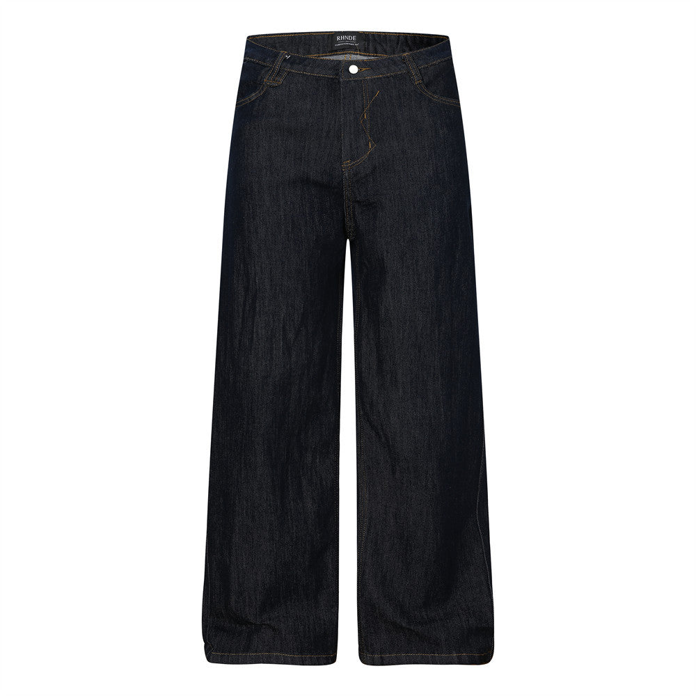 Woman wearing Original Color Denim Straight Leg Pants in a casual setting