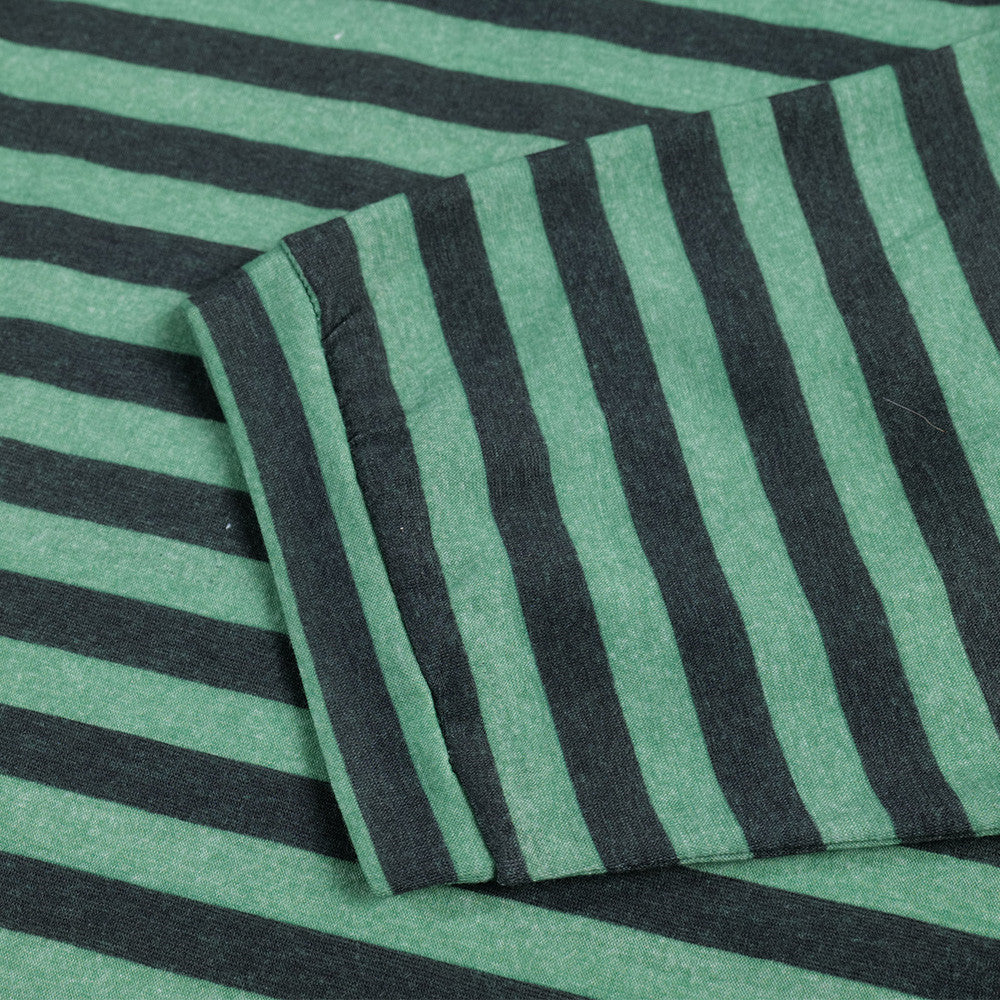 Loose Striped Round Neck Shirt | Tajstylo
