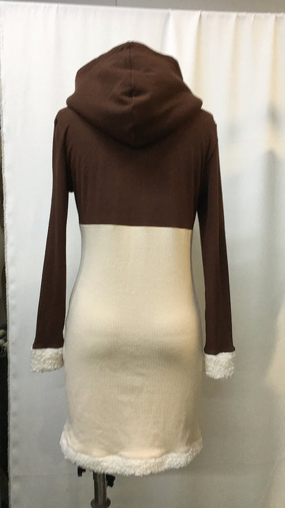 Vintage Ethnic Style Zip Up Hooded Bodycon Dress | Tajstylo