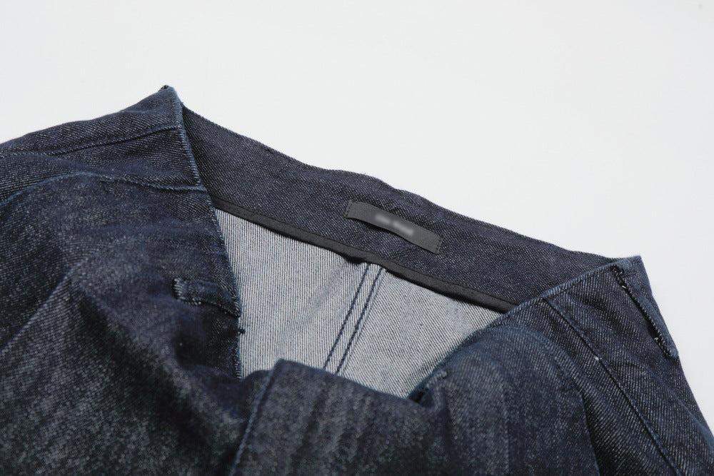 Wide Leg Denim Pants with Zipper Fly | Tajstylo