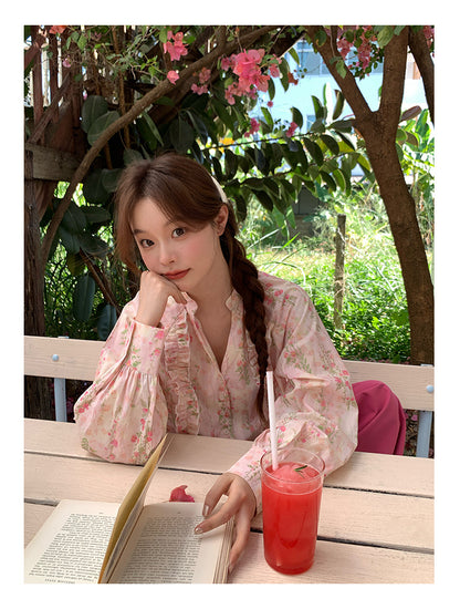 Floral Long Sleeve Shirt | Tajstylo