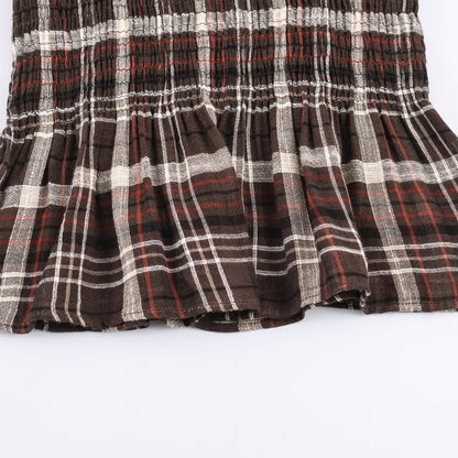Long Sleeve Honeycomb Plaid Shirt | Tajstylo