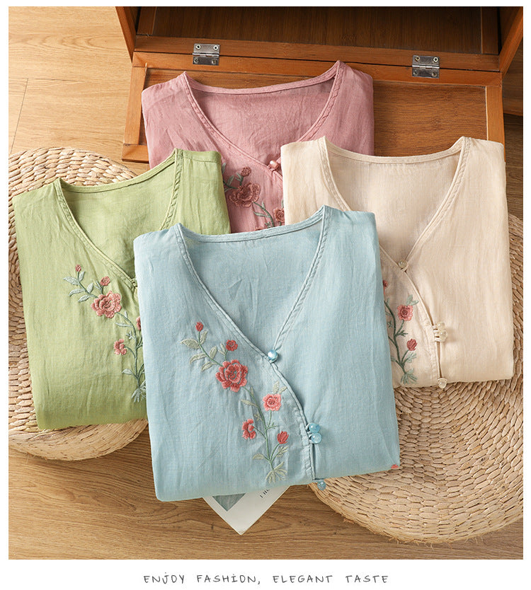 Embroidered Shirt Top for Women | Tajstylo