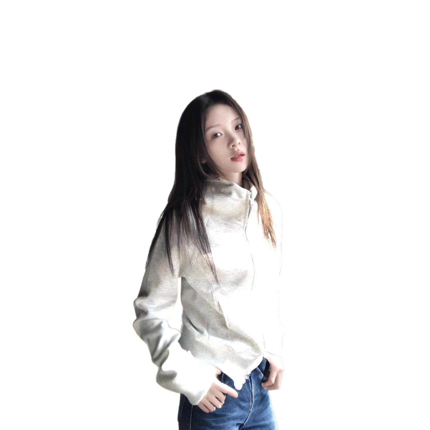 Woman wearing Hooded Sweatshirt for Women in a cozy outdoor setting