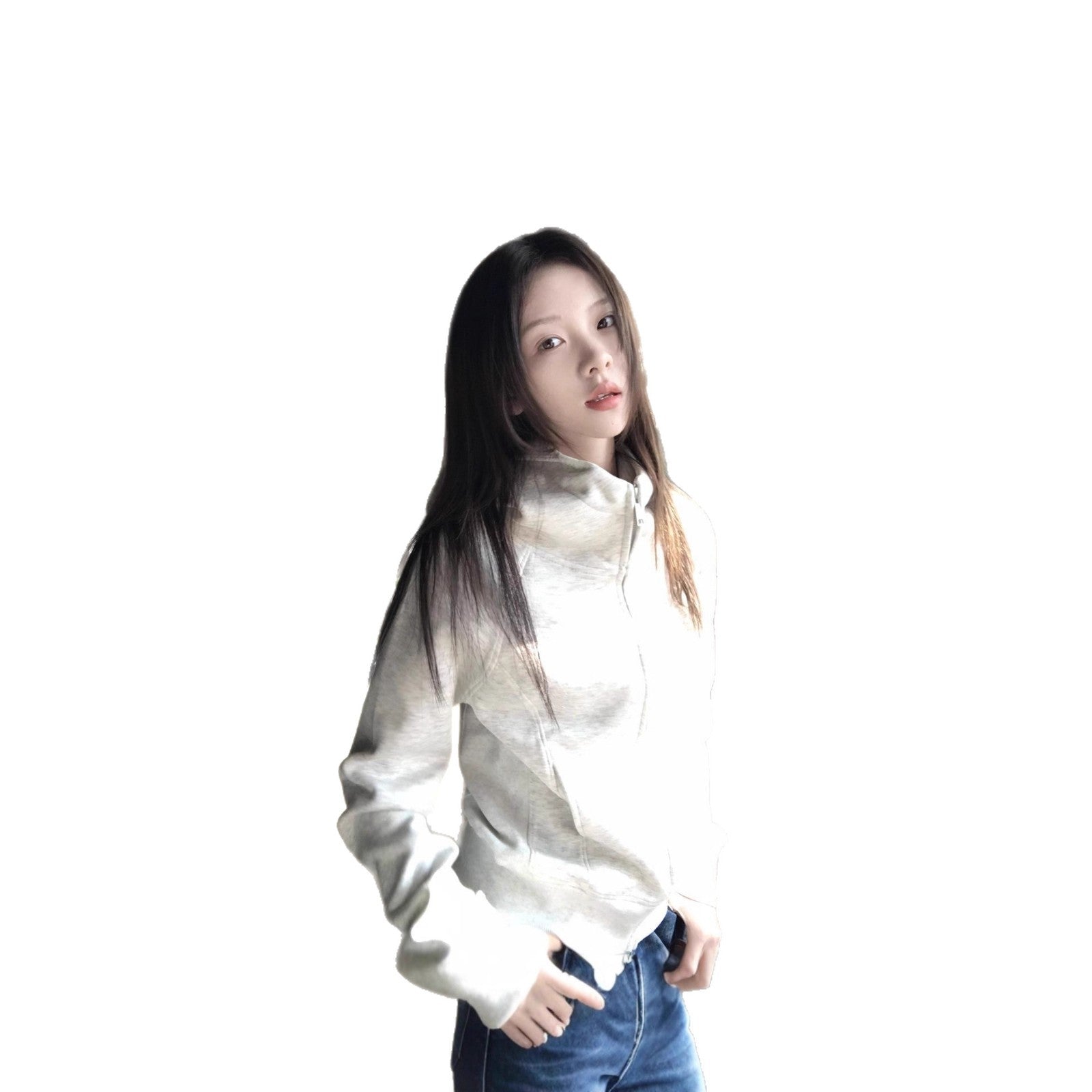 Woman wearing Hooded Sweatshirt for Women in a cozy outdoor setting