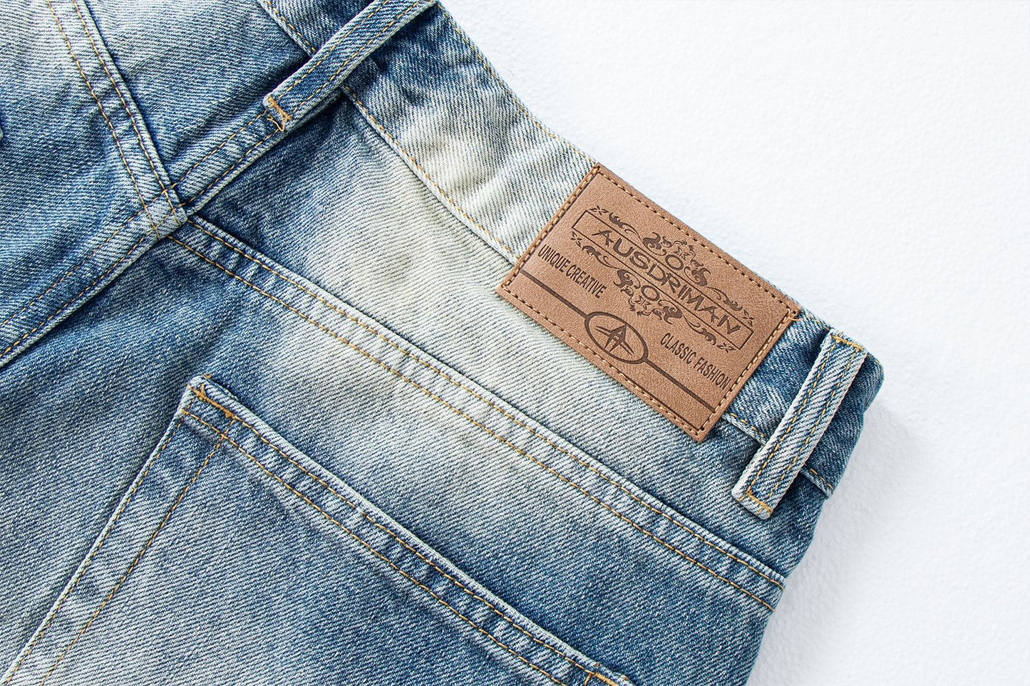 Vintage Distressed Straight Leg Denim Pants | Tajstylo