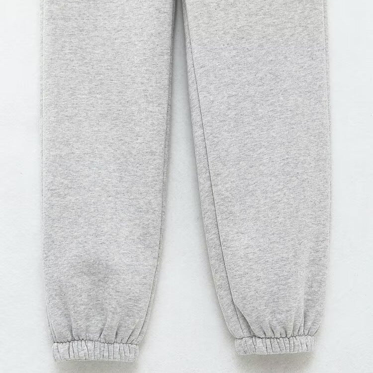 Text Embroidered Hoodie and Joggers Set | Tajstylo