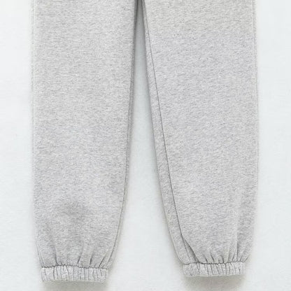 Text Embroidered Hoodie and Joggers Set | Tajstylo