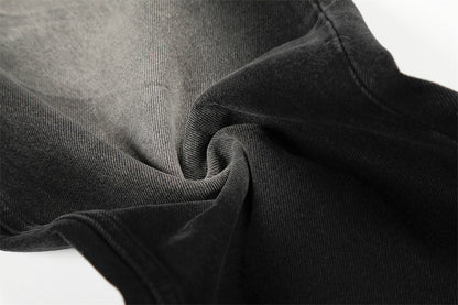 Color Washed Denim Straight Leg Pants | Tajstylo