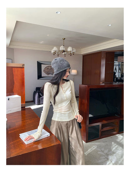 Long Sleeve Knit Top for Women | Tajstylo
